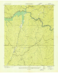 Caney Creek Tennessee Historical topographic map, 1:24000 scale, 7.5 X 7.5 Minute, Year 1935