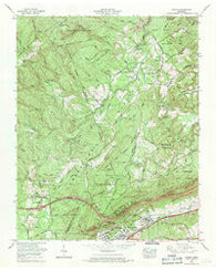 Cardiff Tennessee Historical topographic map, 1:24000 scale, 7.5 X 7.5 Minute, Year 1968