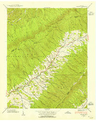 Carter Tennessee Historical topographic map, 1:24000 scale, 7.5 X 7.5 Minute, Year 1938