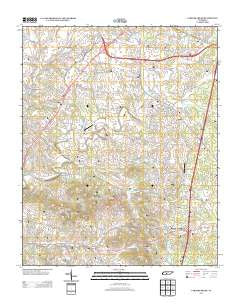 Carters Creek Tennessee Historical topographic map, 1:24000 scale, 7.5 X 7.5 Minute, Year 2013