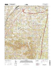 Carters Creek Tennessee Current topographic map, 1:24000 scale, 7.5 X 7.5 Minute, Year 2016