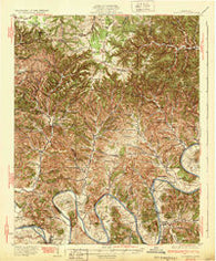 Carthage Tennessee Historical topographic map, 1:62500 scale, 15 X 15 Minute, Year 1932