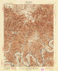 Carthage Tennessee Historical topographic map, 1:62500 scale, 15 X 15 Minute, Year 1932