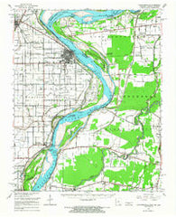 Caruthersville Missouri Historical topographic map, 1:62500 scale, 15 X 15 Minute, Year 1951