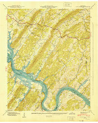 Cave Creek Tennessee Historical topographic map, 1:24000 scale, 7.5 X 7.5 Minute, Year 1940