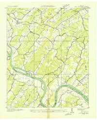 Cave Creek Tennessee Historical topographic map, 1:24000 scale, 7.5 X 7.5 Minute, Year 1936