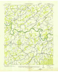 Cedar Creek Tennessee Historical topographic map, 1:24000 scale, 7.5 X 7.5 Minute, Year 1935