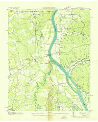 Centerville Landing Tennessee Historical topographic map, 1:24000 scale, 7.5 X 7.5 Minute, Year 1936