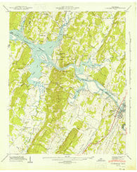 Charleston Tennessee Historical topographic map, 1:24000 scale, 7.5 X 7.5 Minute, Year 1943