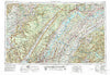 Chattanooga Tennessee Historical topographic map, 1:250000 scale, 1 X 2 Degree, Year 1957