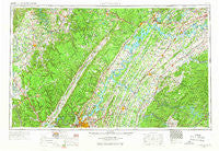 Chattanooga Tennessee Historical topographic map, 1:250000 scale, 1 X 2 Degree, Year 1957