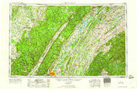 Chattanooga Tennessee Historical topographic map, 1:250000 scale, 1 X 2 Degree, Year 1960