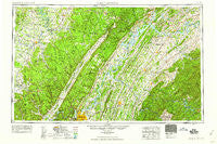Chattanooga Tennessee Historical topographic map, 1:250000 scale, 1 X 2 Degree, Year 1959