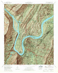 Chattanooga Tennessee Historical topographic map, 1:24000 scale, 7.5 X 7.5 Minute, Year 1969