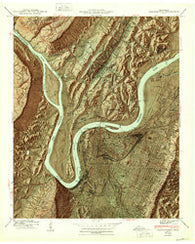 Chattanooga Tennessee Historical topographic map, 1:24000 scale, 7.5 X 7.5 Minute, Year 1941