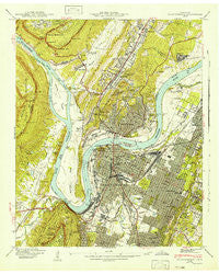 Chattanooga Tennessee Historical topographic map, 1:24000 scale, 7.5 X 7.5 Minute, Year 1941