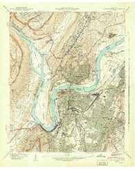 Chattanooga Tennessee Historical topographic map, 1:24000 scale, 7.5 X 7.5 Minute, Year 1941