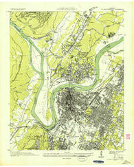 Chattanooga Tennessee Historical topographic map, 1:24000 scale, 7.5 X 7.5 Minute, Year 1936