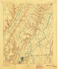 Chattanooga Tennessee Historical topographic map, 1:125000 scale, 30 X 30 Minute, Year 1893