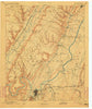 Chattanooga Tennessee Historical topographic map, 1:125000 scale, 30 X 30 Minute, Year 1893