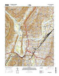 Chattanooga Tennessee Current topographic map, 1:24000 scale, 7.5 X 7.5 Minute, Year 2016