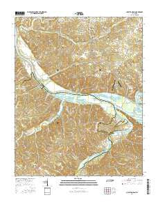 Cheatham Dam Tennessee Current topographic map, 1:24000 scale, 7.5 X 7.5 Minute, Year 2016