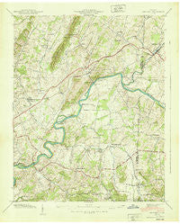 Chuckey Tennessee Historical topographic map, 1:24000 scale, 7.5 X 7.5 Minute, Year 1939