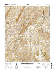Chuckey Tennessee Current topographic map, 1:24000 scale, 7.5 X 7.5 Minute, Year 2016