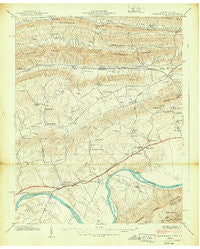 Church Hill Tennessee Historical topographic map, 1:24000 scale, 7.5 X 7.5 Minute, Year 1939