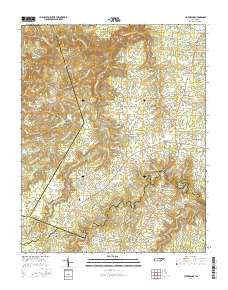 Clarkrange Tennessee Current topographic map, 1:24000 scale, 7.5 X 7.5 Minute, Year 2016