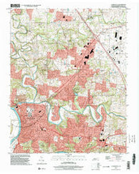 Clarksville Tennessee Historical topographic map, 1:24000 scale, 7.5 X 7.5 Minute, Year 1997