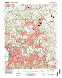Clarksville Tennessee Historical topographic map, 1:24000 scale, 7.5 X 7.5 Minute, Year 1997