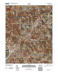 Clarksville Tennessee Historical topographic map, 1:24000 scale, 7.5 X 7.5 Minute, Year 2010