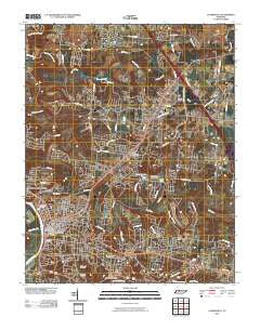 Clarksville Tennessee Historical topographic map, 1:24000 scale, 7.5 X 7.5 Minute, Year 2010