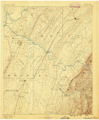Cleveland Tennessee Historical topographic map, 1:125000 scale, 30 X 30 Minute, Year 1886