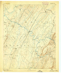 Cleveland Tennessee Historical topographic map, 1:125000 scale, 30 X 30 Minute, Year 1892