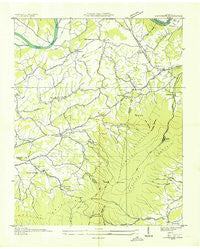 Clevenger Tennessee Historical topographic map, 1:24000 scale, 7.5 X 7.5 Minute, Year 1935