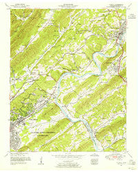 Clinton Tennessee Historical topographic map, 1:24000 scale, 7.5 X 7.5 Minute, Year 1952