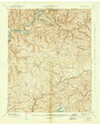 Clouds Tennessee Historical topographic map, 1:24000 scale, 7.5 X 7.5 Minute, Year 1942