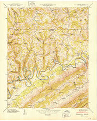 Colemen Gap Tennessee Historical topographic map, 1:24000 scale, 7.5 X 7.5 Minute, Year 1950