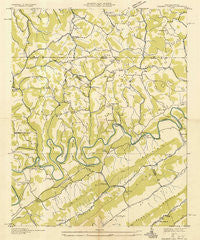 Colman Tennessee Historical topographic map, 1:24000 scale, 7.5 X 7.5 Minute, Year 1935