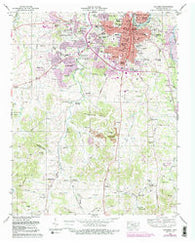 Columbia Tennessee Historical topographic map, 1:24000 scale, 7.5 X 7.5 Minute, Year 1965