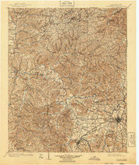 Columbia Tennessee Historical topographic map, 1:125000 scale, 30 X 30 Minute, Year 1901