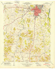 Columbia Tennessee Historical topographic map, 1:24000 scale, 7.5 X 7.5 Minute, Year 1949