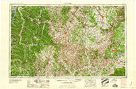 Columbia Tennessee Historical topographic map, 1:250000 scale, 1 X 2 Degree, Year 1956