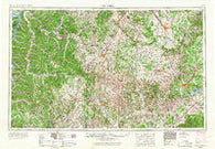 Columbia Tennessee Historical topographic map, 1:250000 scale, 1 X 2 Degree, Year 1956