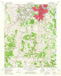Columbia Tennessee Historical topographic map, 1:24000 scale, 7.5 X 7.5 Minute, Year 1965