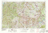 Columbia Tennessee Historical topographic map, 1:250000 scale, 1 X 2 Degree, Year 1956