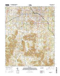 Columbia Tennessee Current topographic map, 1:24000 scale, 7.5 X 7.5 Minute, Year 2016