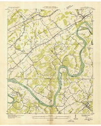 Concord Tennessee Historical topographic map, 1:24000 scale, 7.5 X 7.5 Minute, Year 1936